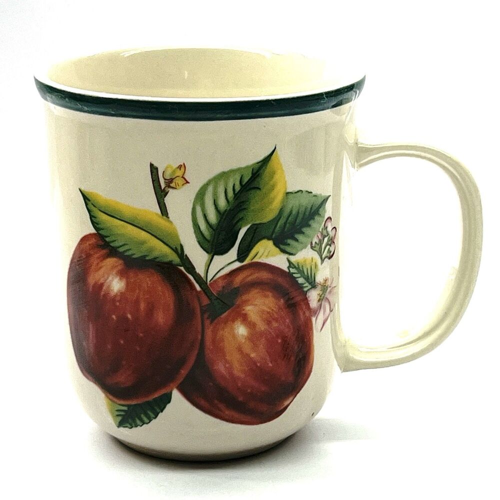 China Pearl "Casuals / Apples" Mug - 3 3/4 Inch